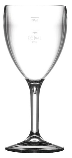 BBP CG299 Polycarbonate Wine Glasses 310ml (pk 12)