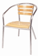 Bolero Aluminium And Ash Chair (Pack of 4) (U421)