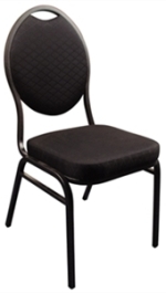 Bolero Oval Back Black Banqueting Chair (Pack Of 4) (CE142)