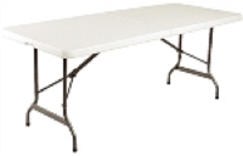 Bolero White Center Folding Utility Table (L001)