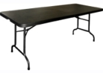 Bolero Black Center Folding Utility Table (CB518)