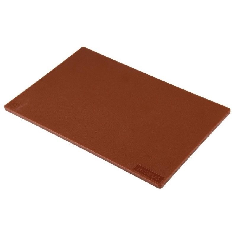 Genware BR1812 Brown Polyethylene Chopping Board