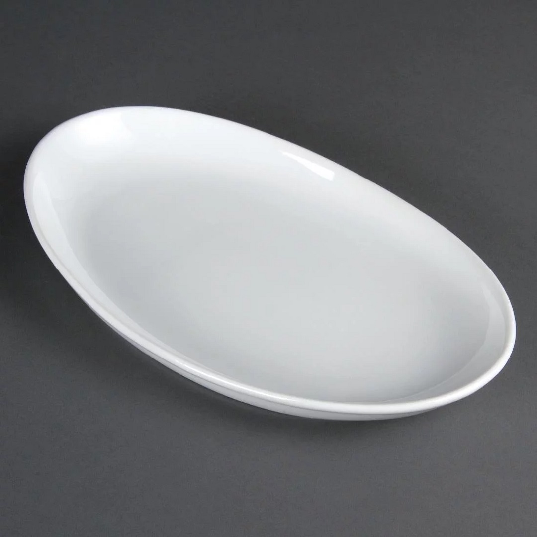 Olympia French Deep White Oval Plates