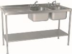 Parry Stainless Steel Double Bowl Sink With Left Hand Drainer