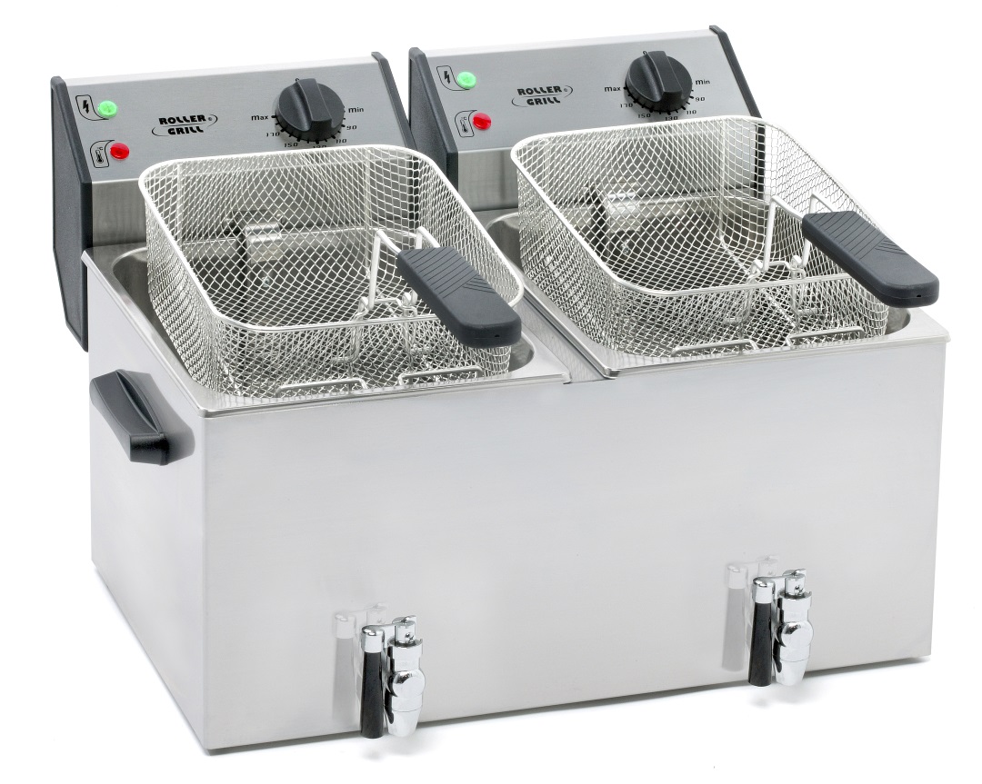 Roller Grill FD 80DR Double Countertop Fryer (with Drain Tap)