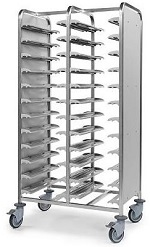 Shelfspan 784906 24 Tier Tray Clearing Trolley with sides
