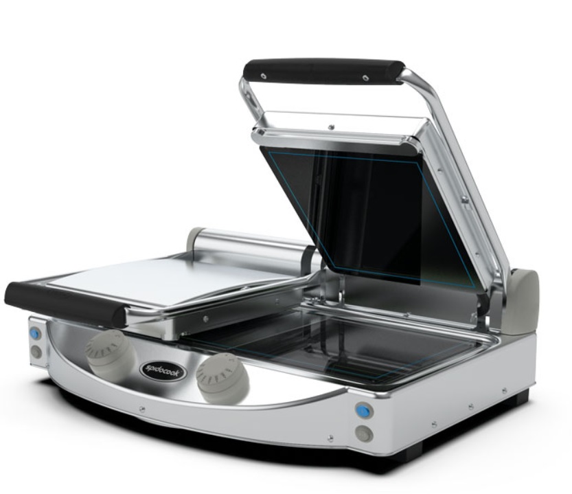 Spidocook (Spidoglass) SP 020 P-GB Double Contact Grill - Manual Control With Smooth Ceramic Plates