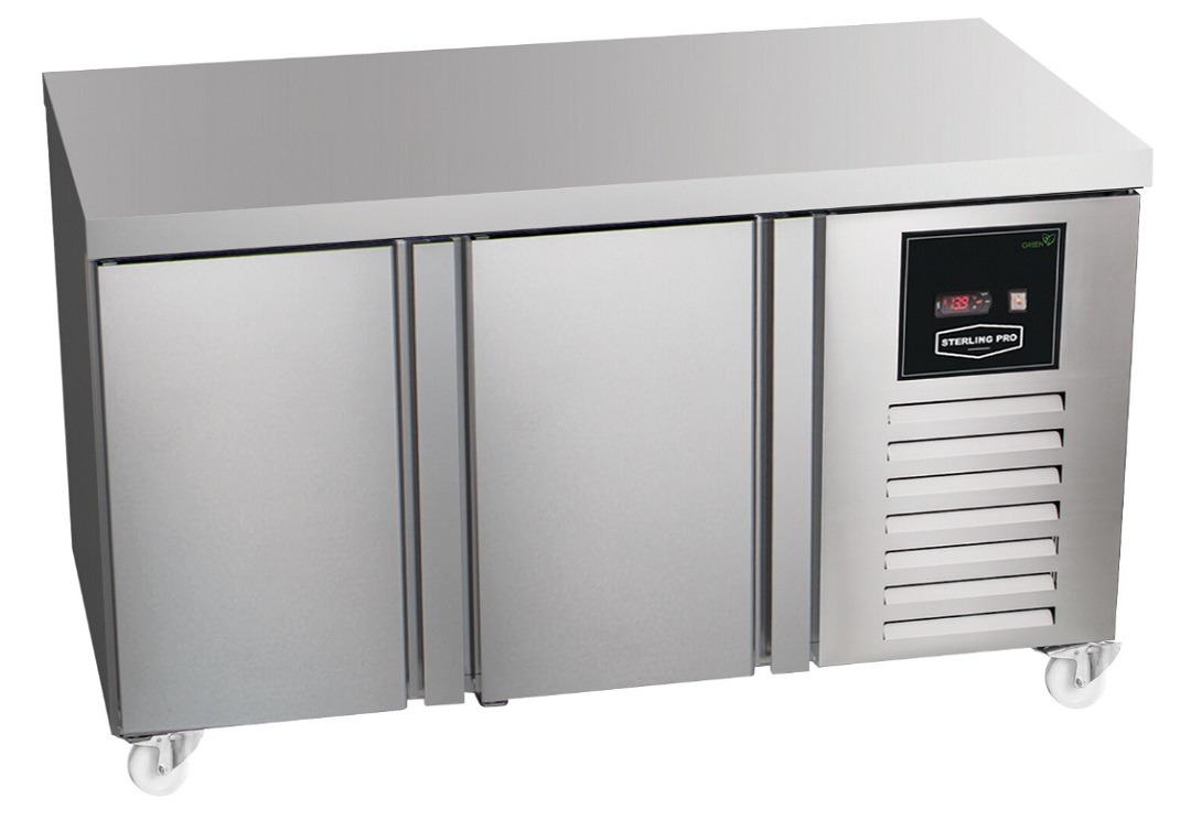 Sterling Pro Green SPI-7-135-20-SB Two Door Refrigerated Counter with 100mm Splashback 