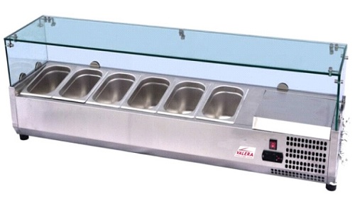 Valera HVTW4G150 Seven Pan Refrigerated Topping Well