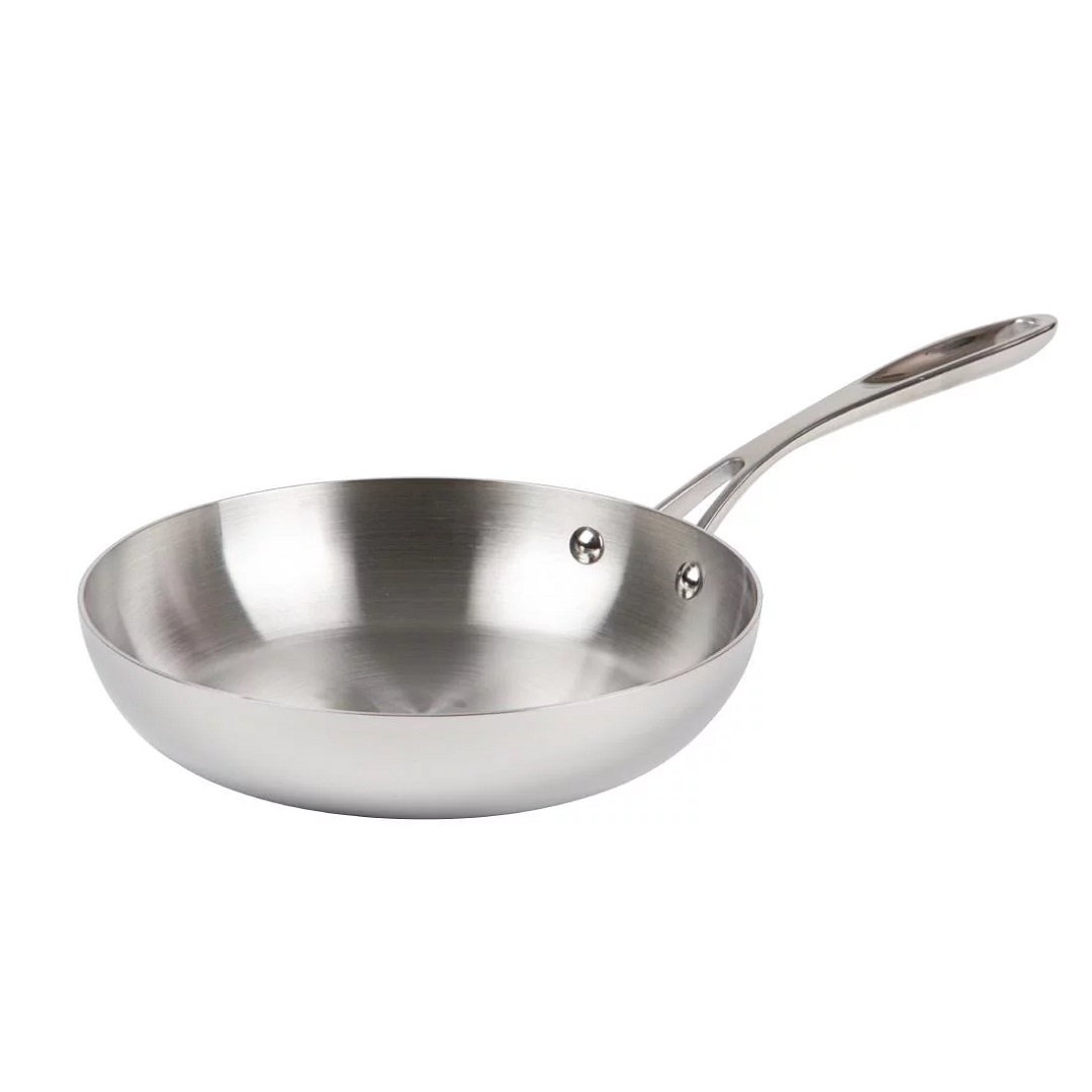 Vogue Triwall Heavy Duty Stainless Steel Frying Pans