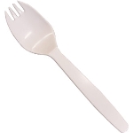 Disposable White Spoon/Fork (Box Of 100) (U667)