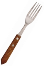 Wooden Handled Steak Fork (Box Of 12) (C137)