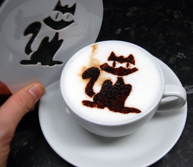 JES Cat Coffee Stencil (9208)