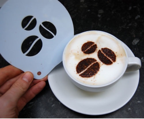 JES Coffee Bean Shaped Coffee Stencil (9118)