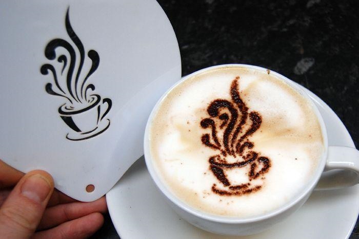JES Coffee Cup Shaped Coffee Stencil (9119)