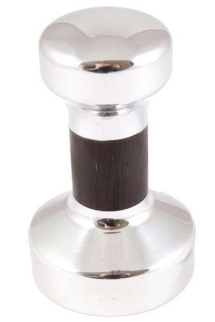 JES Deluxe Aluminium with Wooden Center Coffee Tamper (6097)