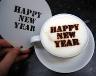 JES Happy New Year Coffee Stencil (9729)