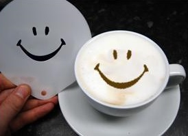 JES Smiley Face Shaped Coffee Stencil (9586)