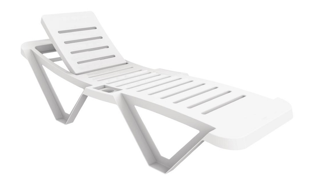 Resol White Sunlounger (Pack Of 2) (CG209)