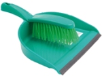 Green Professional Dustpan and Brush Stiff Bristles (WSPO-GN)