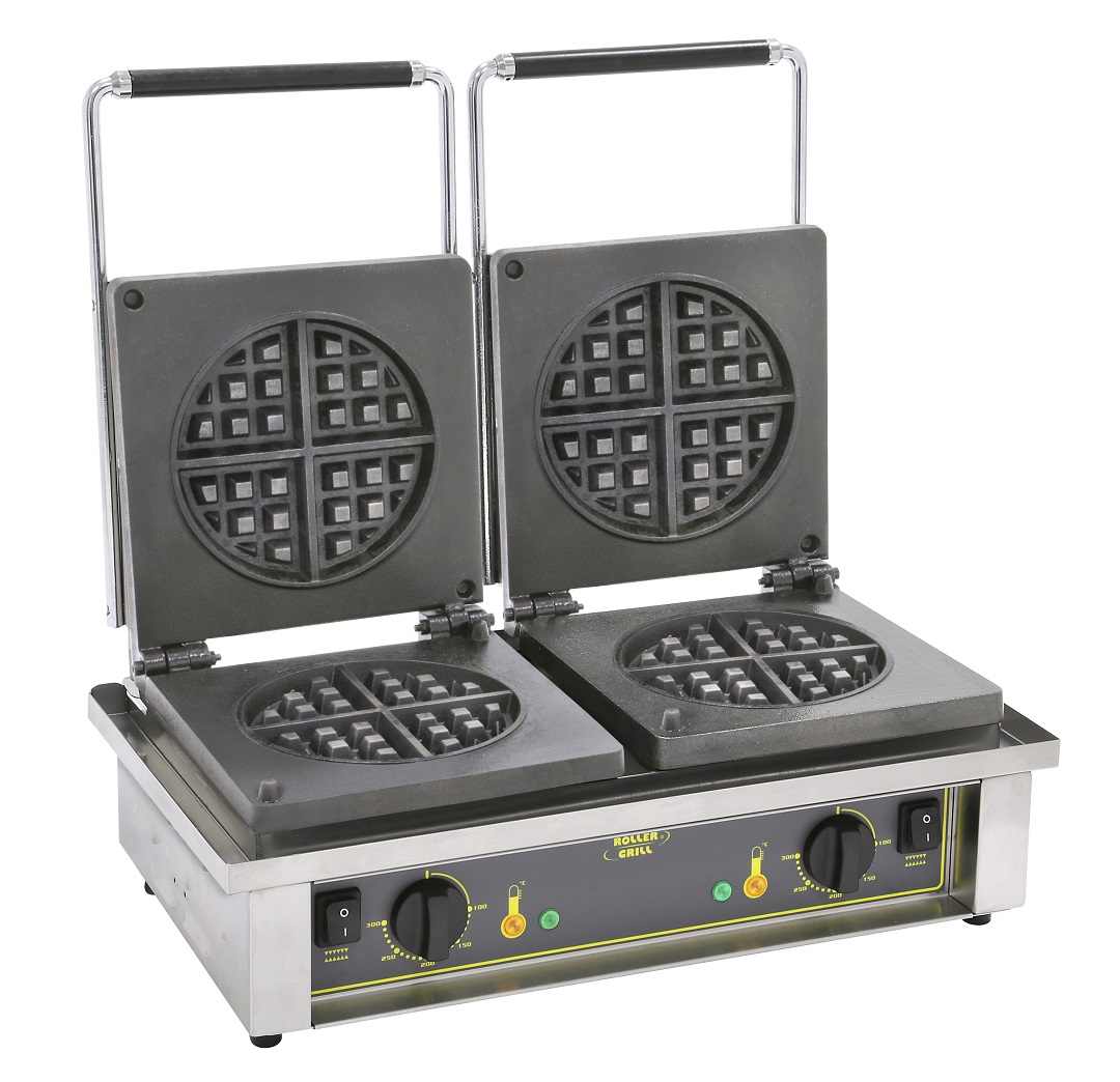 Roller Grill GED 75 Double Four Piece Round Waffle Iron