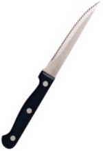 Black Handled Steak Knife (Box Of 12) (C134)