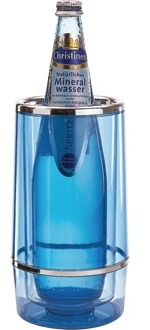 Blue Tinted Acrylic Wine Bottle Cooler (U219)