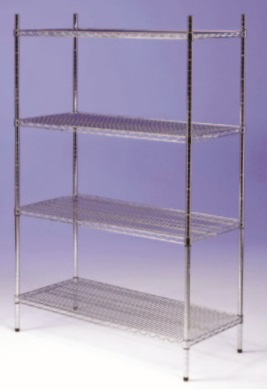 EAIS EZ Store Bright Chrome Wire Shelving Rack