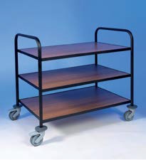 EAIS Club Three Tier Wooden Tray General Purpose Trolley