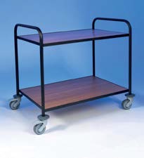 EAIS Club Two Tier Wooden Tray General Purpose Trolley