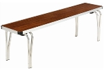 Gopak Teak Finish Contour Stacking Bench (DM943)