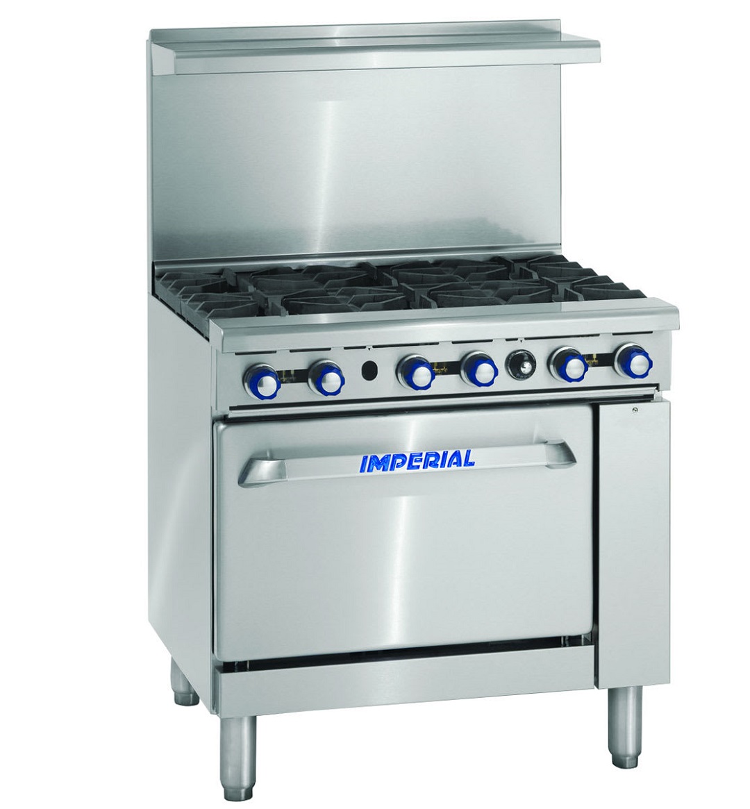 Imperial  IR-6 Heavy Duty 6 Burner Open Top Oven Range