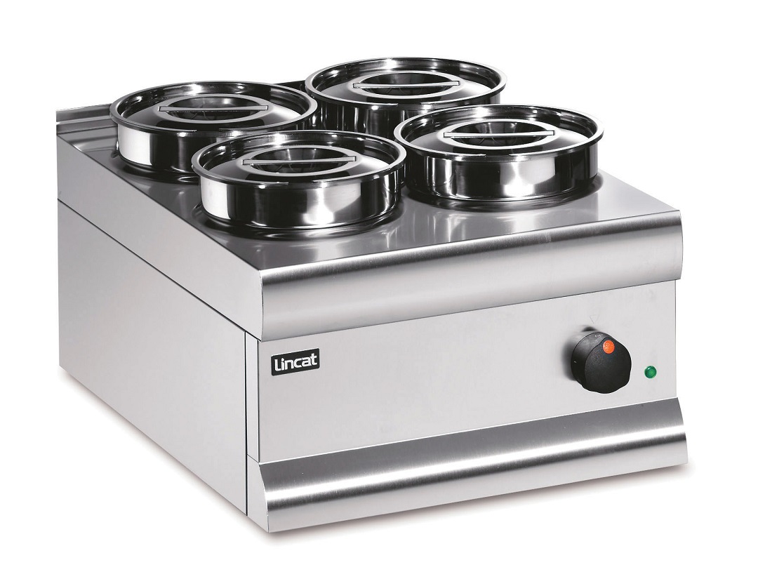 Lincat Silverlink 600 BS4W Wet Heat Countertop Round Pot Bain Marie