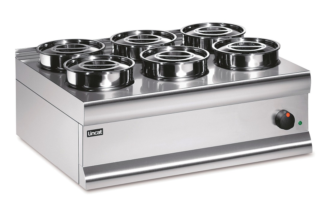 Lincat Silverlink 600 BS7 Dry Heat Countertop Round Pot Bain Marie