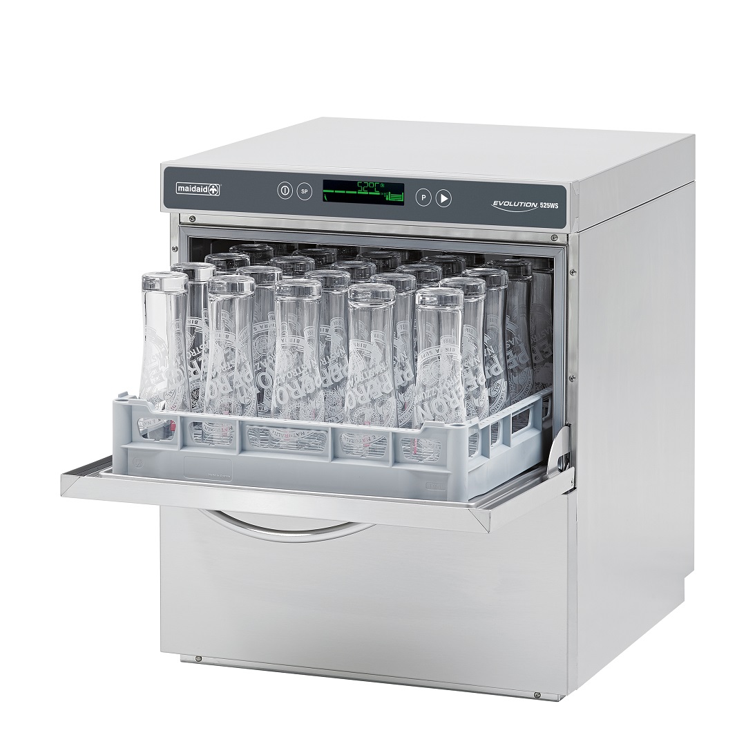 Maidaid Evolution 525 WS Undercounter Glasswasher with Integral Softener