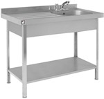 Parry Stainless Steel Single Bowl Sink With Left Hand Drainer