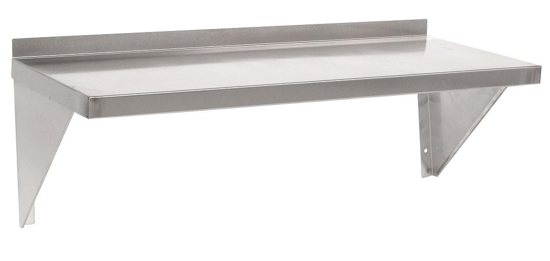 Parry Stainless Steel Wall Shelf - 300mm Deep