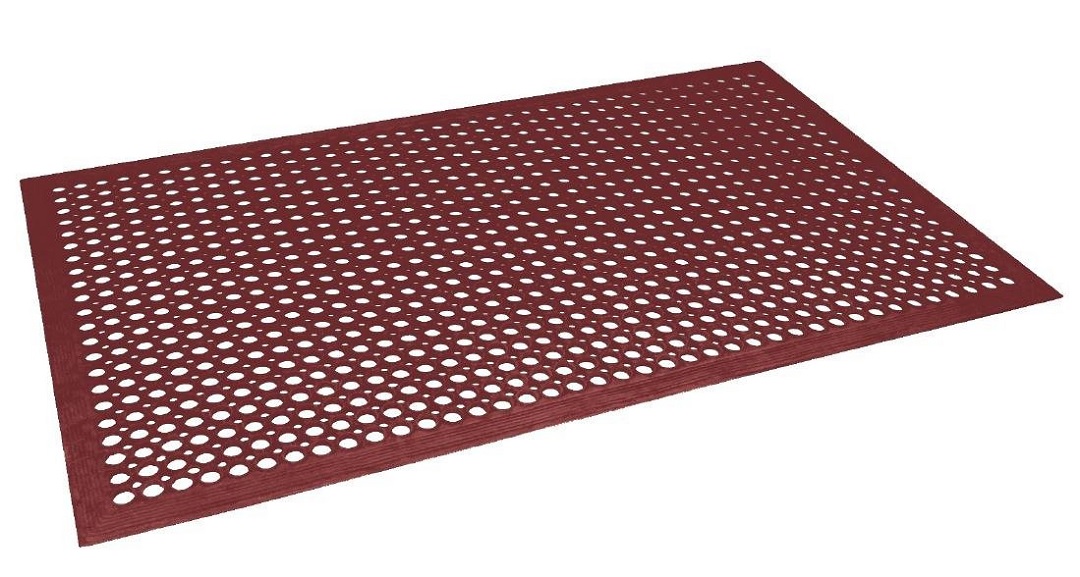 Red Rubber Anti-Fatigue Mat With Nitrile (GF017)