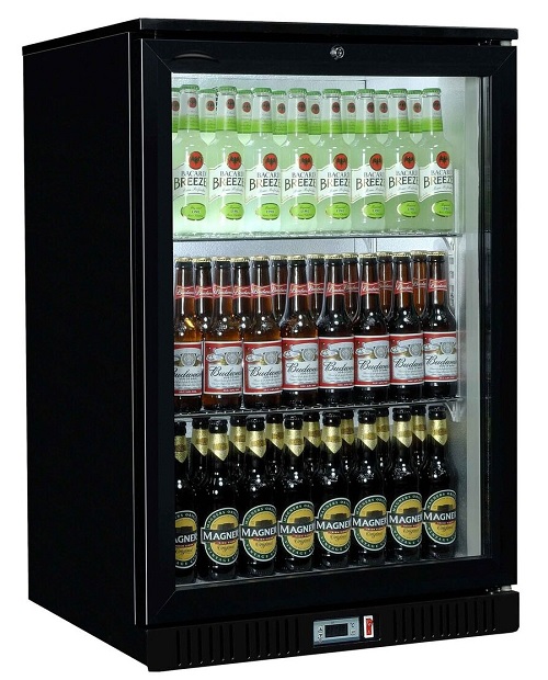 Sterling Pro Green SP1HC-BK 106 Bottle Hinged Single Door Bottle Cooler