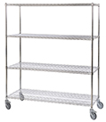 Chrome and Zinc Shelving Racks