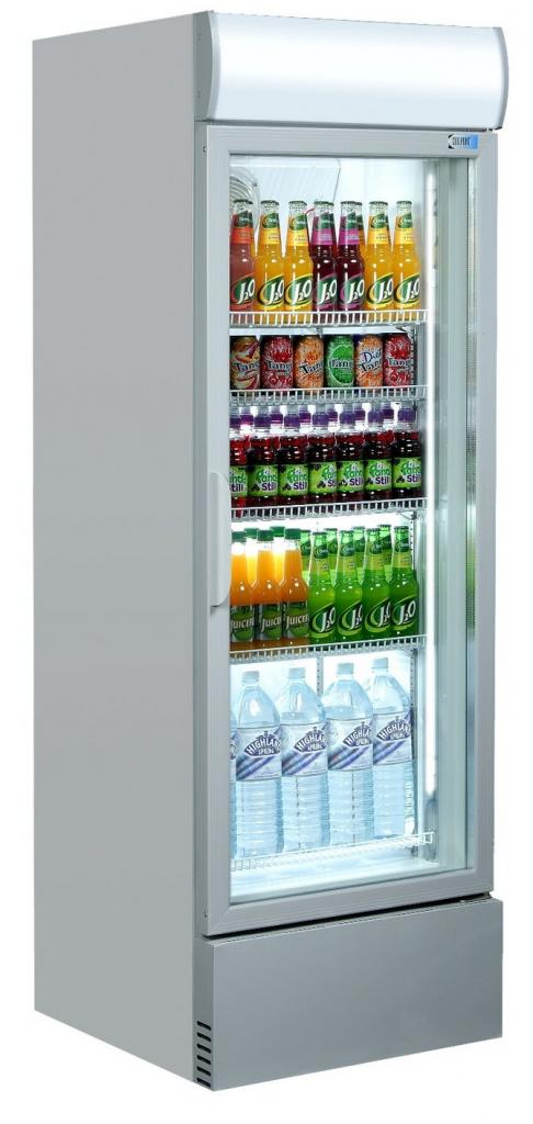 Coolpoint CX404 Grey Single Glass Door Tall Cooler