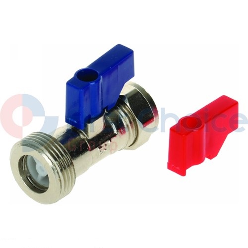 Washing Machine Tap with Check Valve 15mm x 3/4