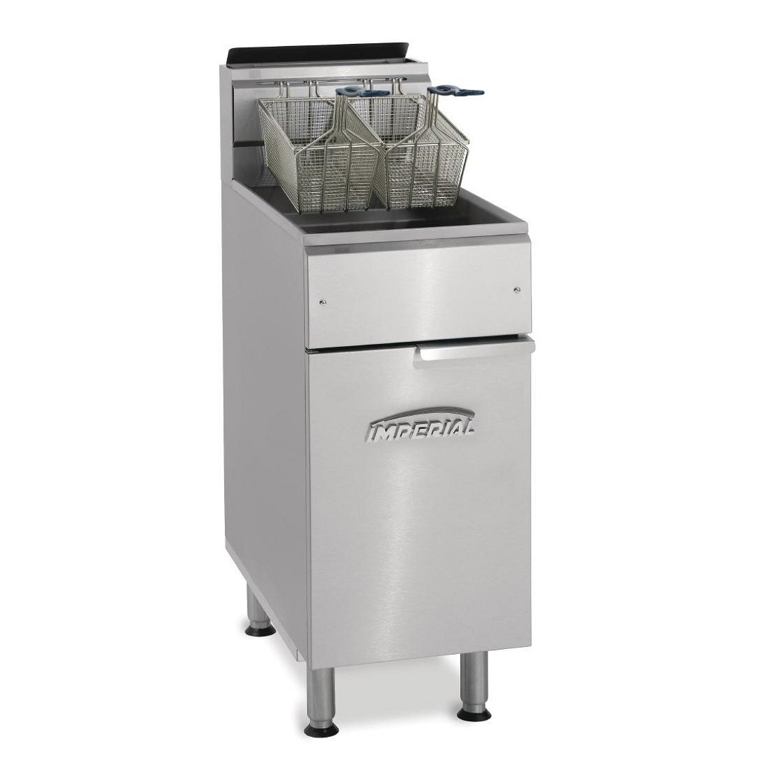 Imperial  IFS-50-OP Single Tank Twin Basket Open Pot Fryer