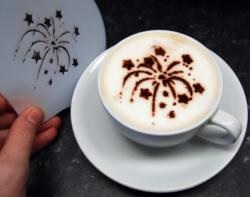 JES Fireworks Coffee Stencil (9209)