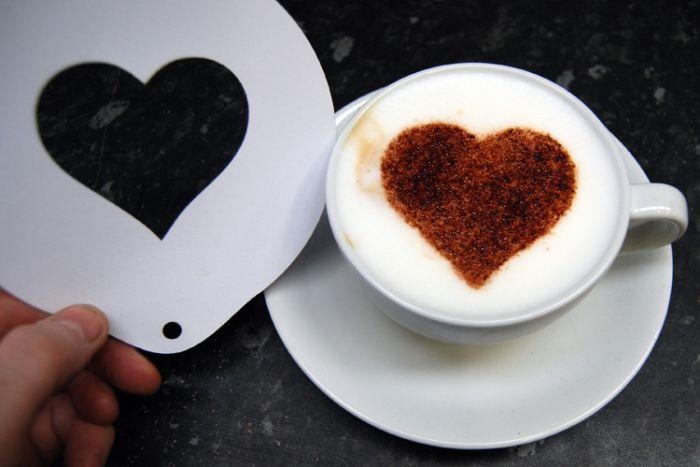 JES Heart Shaped Coffee Stencil (9434)