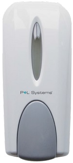 P+L Systems SDMW Manual White Soap Dispenser