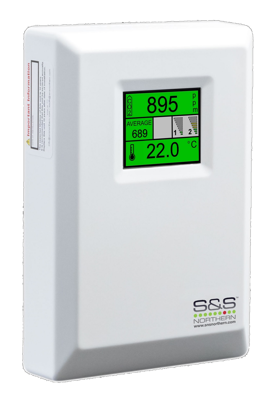 S&S Northern Merlin CO2-X Carbon Dioxide & Temperature Monitor 